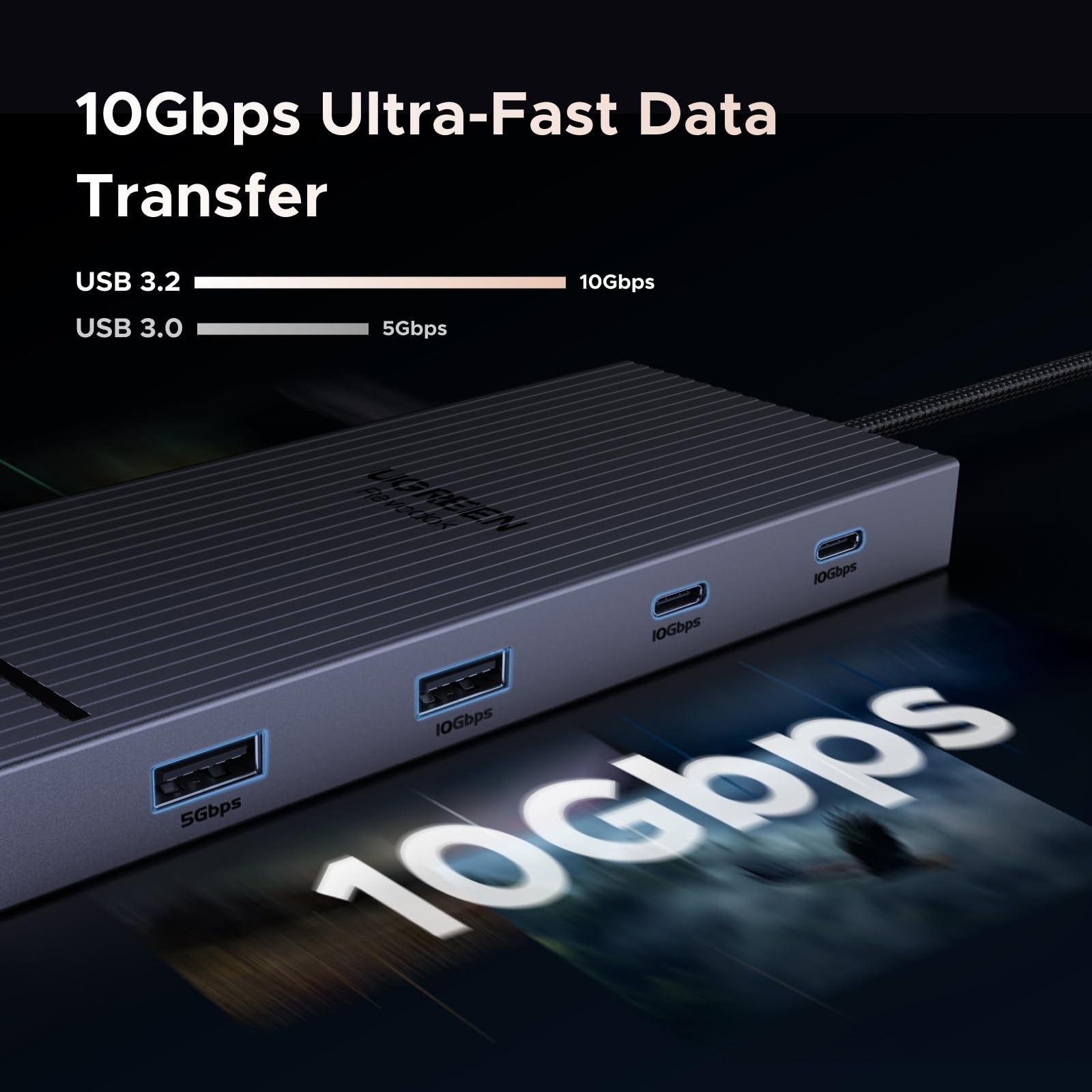 UGREEN Revodok 10 in 1 USB C Docking Station Dual 4K Monitor