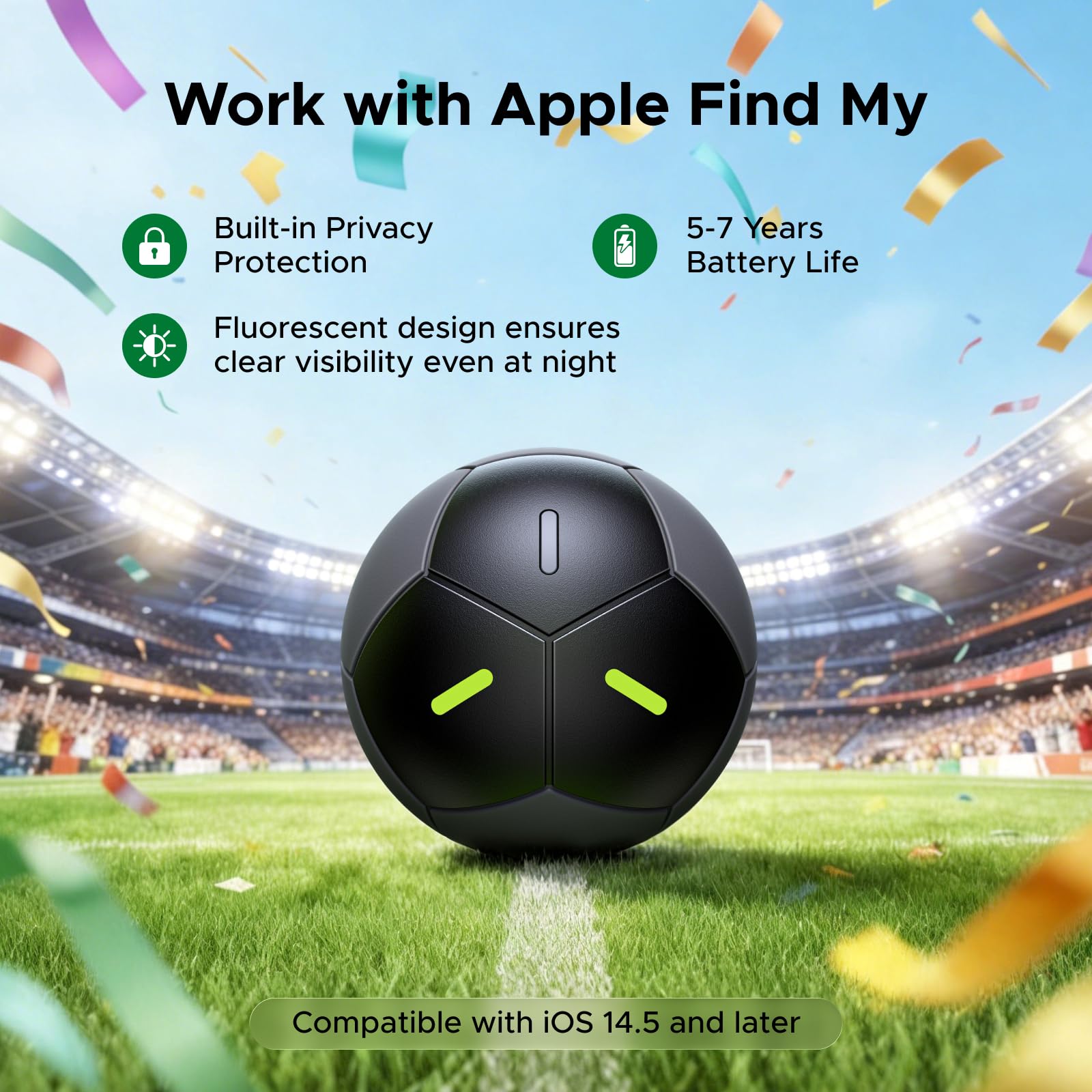 Soccer Ball UGREEN Bluetooth Tracker for Apple Find My