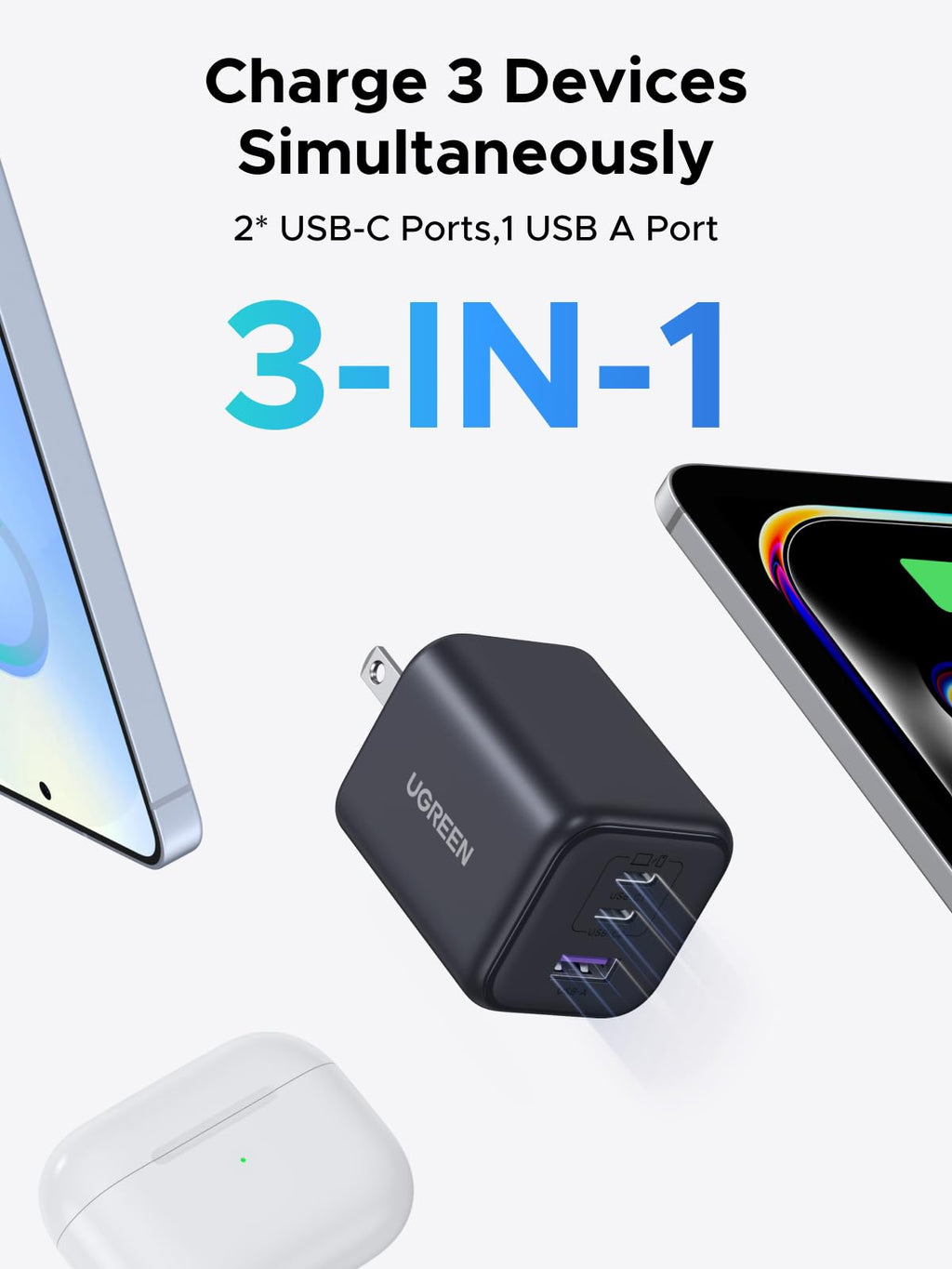 UGREEN 45W 3-Port Mini Charger