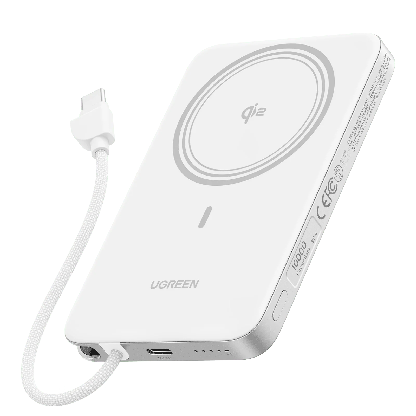 UGREEN MagFlow Air Magnetic Power Bank (10000mAh, Qi2 15W)