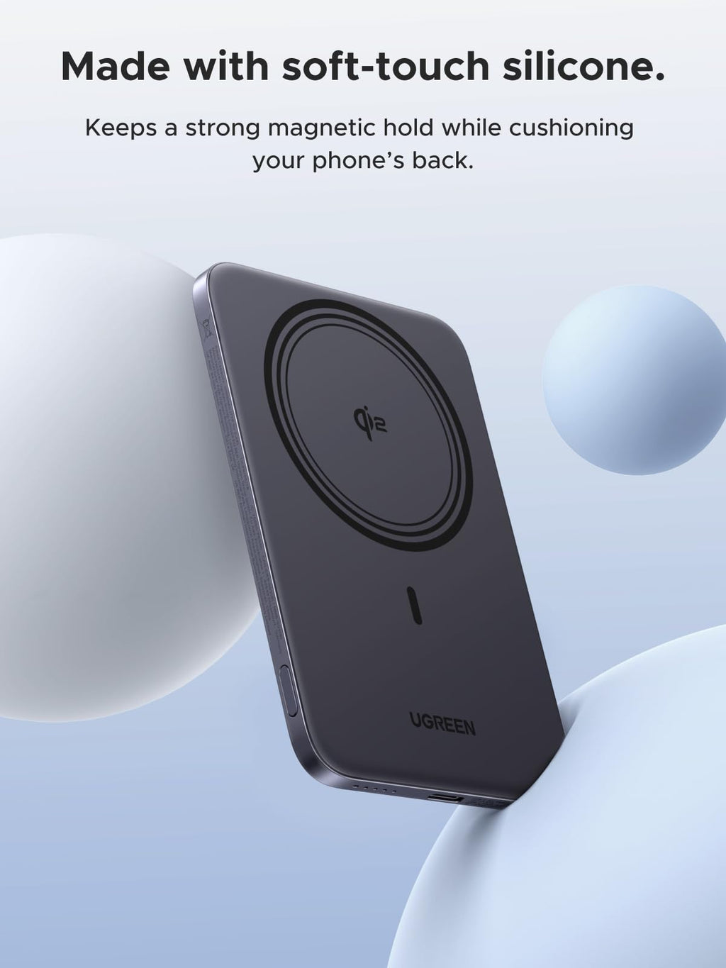 UGREEN MagFlow Air Magnetic Power Bank (5000mAh, Qi2 15W)