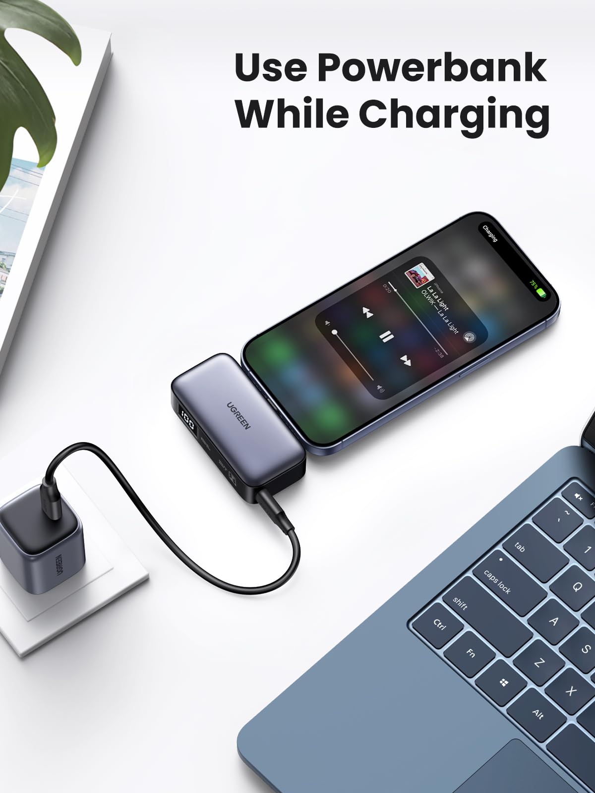 UGREEN 5000mAh USB-C Power Bank with Cable