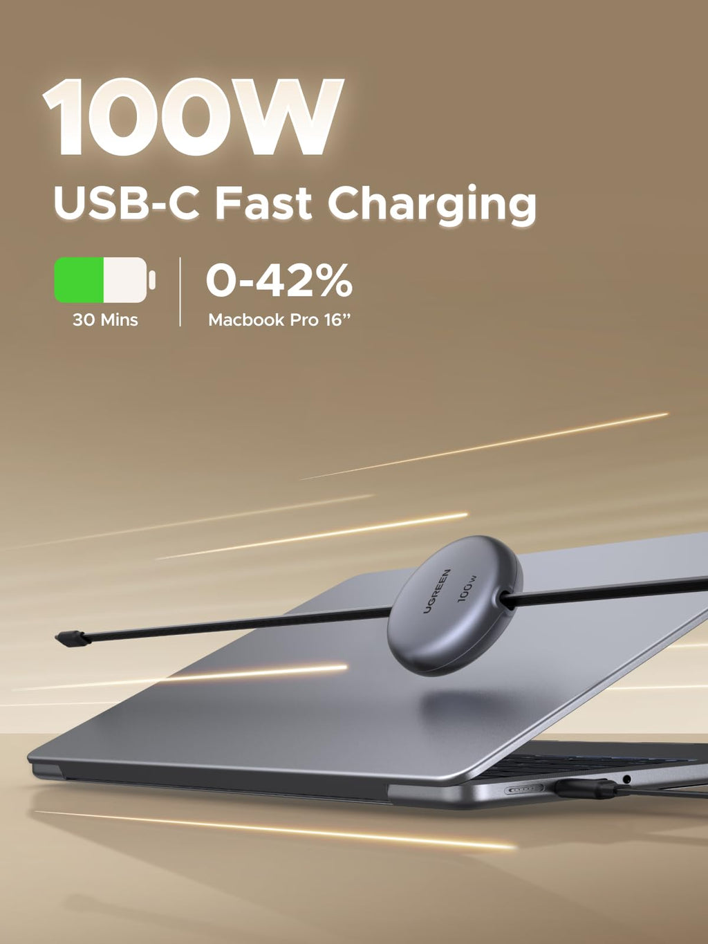 UGREEN Nexode Retractable USB-C Cable 100W