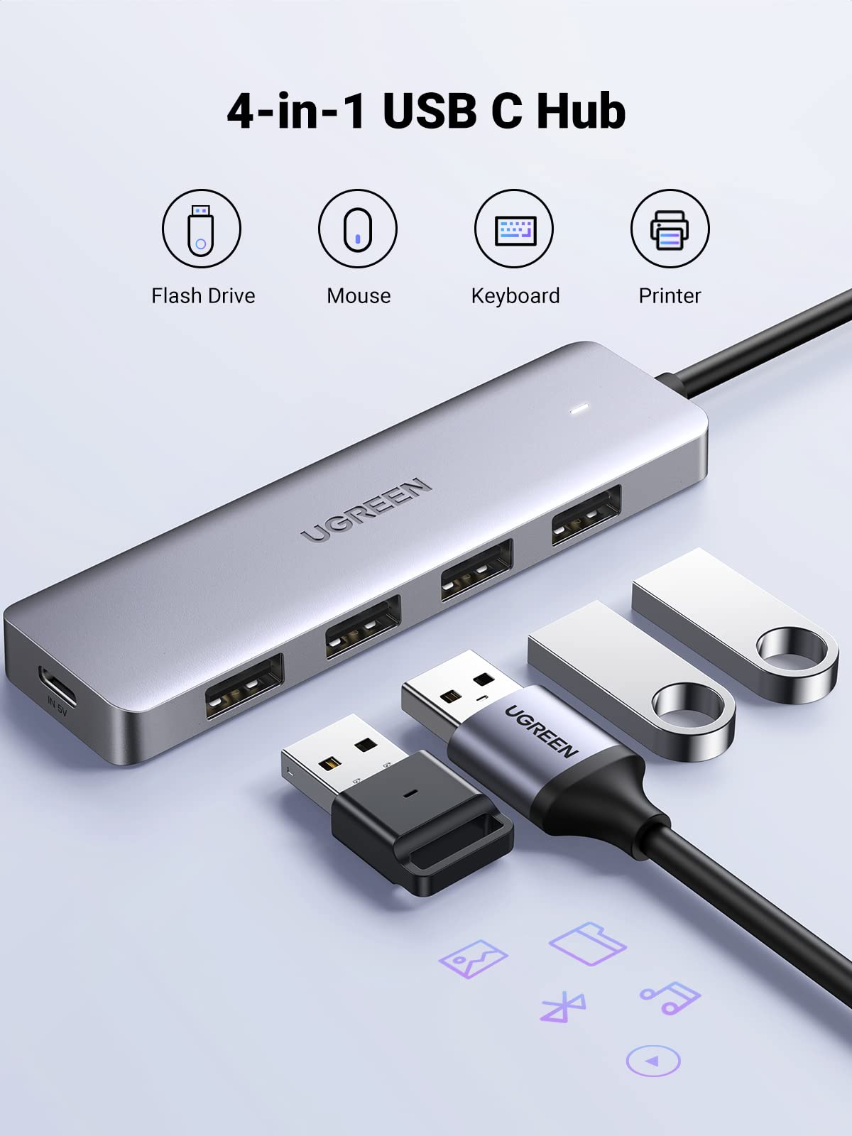 UGREEN USB C Hub 4 Ports, USB C to USB Hub