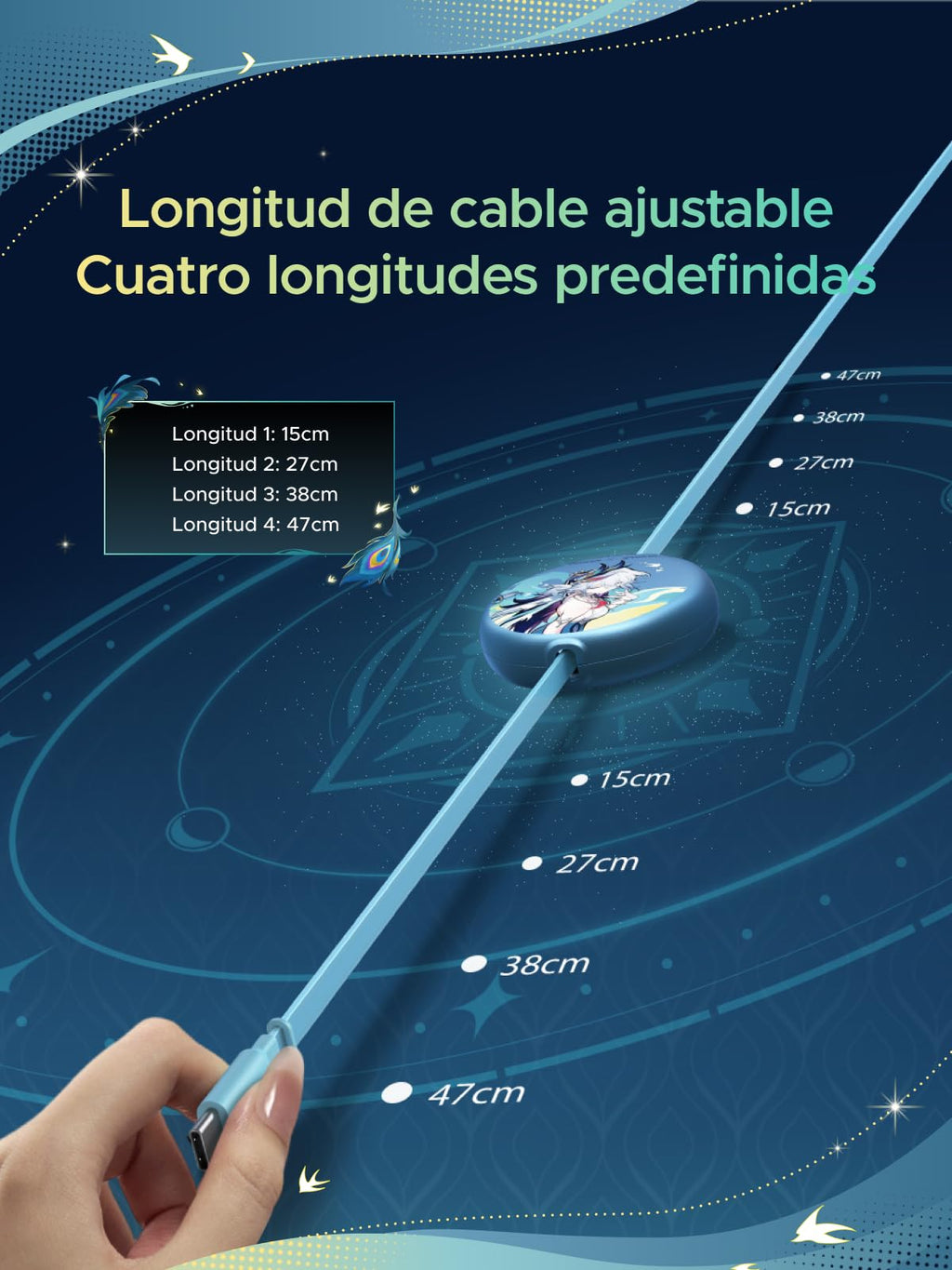 UGREEN x Honkai: Star Rail 100W Retractable USB-C Cable